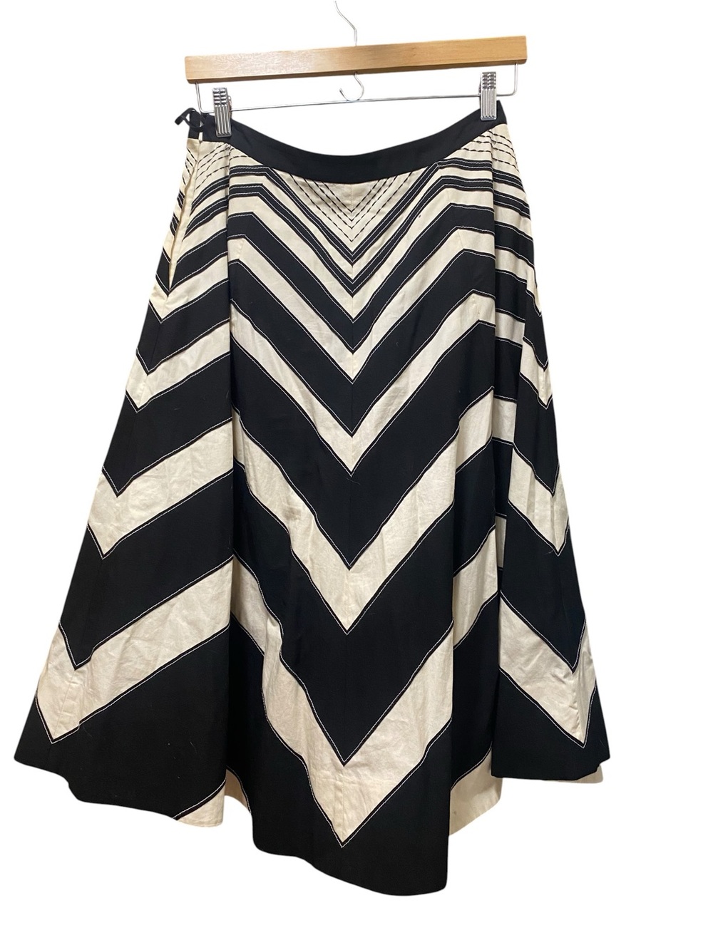 Anthropologie meadow rue Chevron A-Line Midi tulle Skirt 6 - Picture 4 of 7